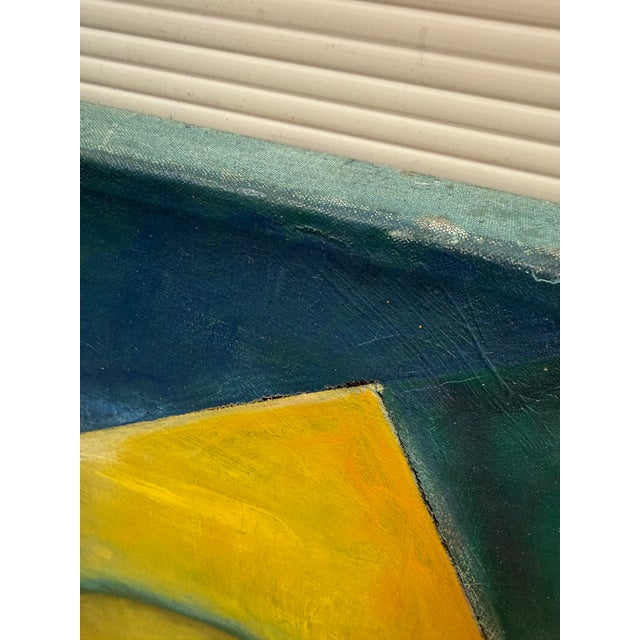 Josh Podoll Abstract Brazilian Flag Original Painting, Signed For Sale - Image 9 of 12