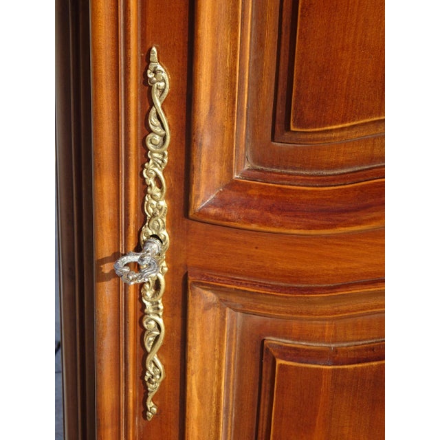 Wood Louis XV Style Cherrywood Bonnetière, 1980s For Sale - Image 7 of 18