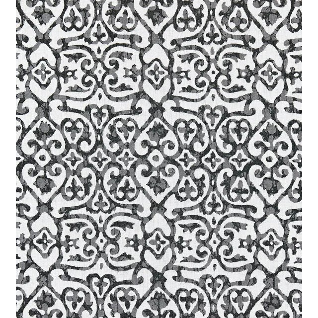 Traditional Sample - The House of Scalamandré Kediri Fabric, Charcoal For Sale - Image 3 of 3