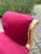1970 French Artisan Louis XVI Red Velvet Beech Bench For Sale - Image 6 of 8