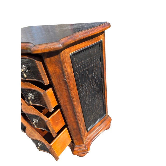Gemstone 1990s Ethan Allen Lucca Serpentine Chest of Drawers Dresser Nightstand Console For Sale - Image 7 of 17