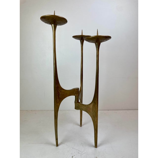 Brutalist Floor Candleholder by Michael Harjes, Germany, 1960 For Sale - Image 11 of 14