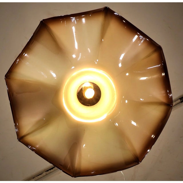 Cream 1950s Mid-Century Modern Seguso Murano Glass Bell Shaped Fixture For Sale - Image 8 of 13
