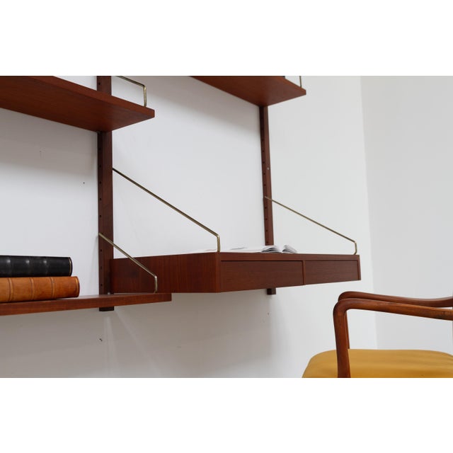 Modern Danish Teak 2-Bay Modular Wall Unit by Poul Cadovius for Cado, 1960s For Sale - Image 12 of 18
