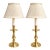 Vintage André Patterson Brass Candlestick Table Lamp - a Pair For Sale