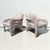 Beautiful pair of vintage postmodern sculptural lounge chairs in the style of Vladimir Kagan by Carson’s Furniture. The...