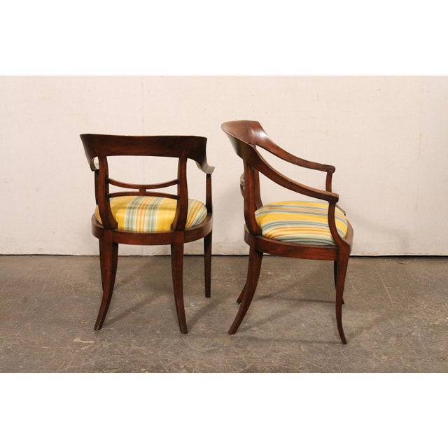 Early 20th C Italian Wooden Armchair - A Pair For Sale - Image 4 of 11