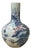 Oriental Blue Red Dragon Graphic Fat Body White Porcelain Art Vase For Sale