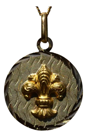 The Greenhead: Yellow Gold Fleur de Lis Necklace