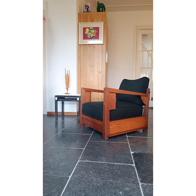 Modern Early Modernist Dutch Easy Chair by Cornelis Van Der Sluys , 1920s For Sale - Image 3 of 14