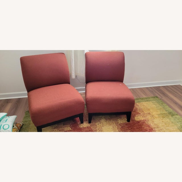 Contemporary Mitchell Gold "Dr. Pitt" Armless Chairs For Sale - Image 3 of 8