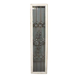 Architectural Beveled Leaded Glass Window With Floral Pattern Early 20thC For Sale