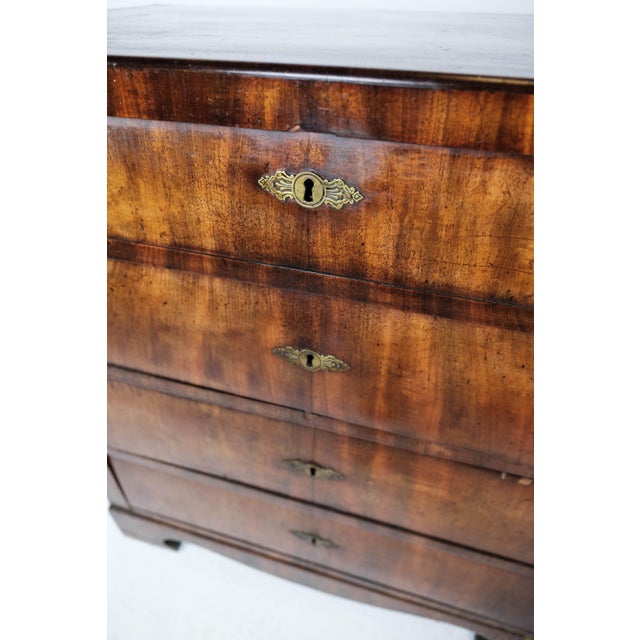 Empire Chest of Drawers with Four Mahogany Drawers, 1840s For Sale - Image 4 of 16