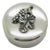Vintage Italian Handmade Genuine Silver Bunch of Grapes Decorated Pill Snuff Trinket Box For Sale