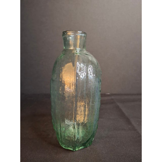 Antique Albany Glass Works Historical Flask Gi-28 Steamboat Sailboat Aqua Glass 1840s For Sale - Image 4 of 17