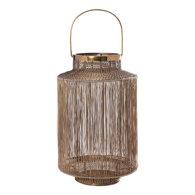Menorca Decorative Metal Lantern, 16" For Sale
