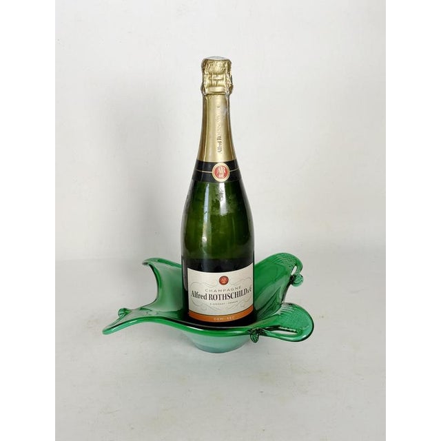 1960s Green Glass Ashtray, France, 1960 For Sale - Image 5 of 8