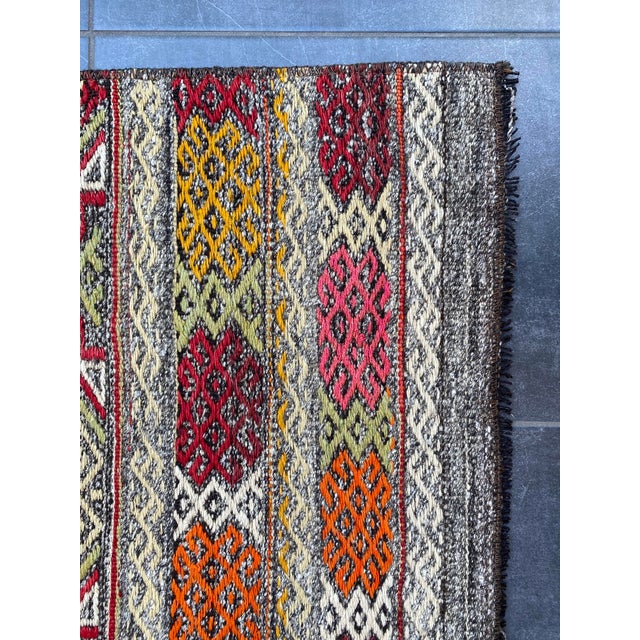Handwoven Vintage Kurdish Kilim Rug For Sale - Image 10 of 10