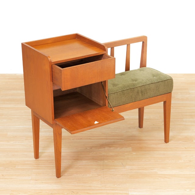 1960s C12 - Mid Century Teak Entryway Bench For Sale In Los Angeles - Image 6 of 10