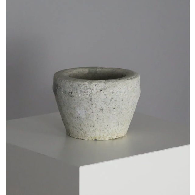 Hand-Carved Antique Stone Bowl. France, early 20th century.