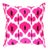 Rose Hand Knotted Turkish Ikat Pillow Cover For Sale