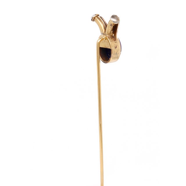 Carl Bacher Austrian Egyptian Revival Gold & Enamel Scarab Beetle Stickpin For Sale In Philadelphia - Image 6 of 11