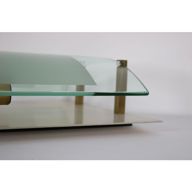 Vintage Italian Lamp in Glass and Brass, 1950 For Sale - Image 12 of 16