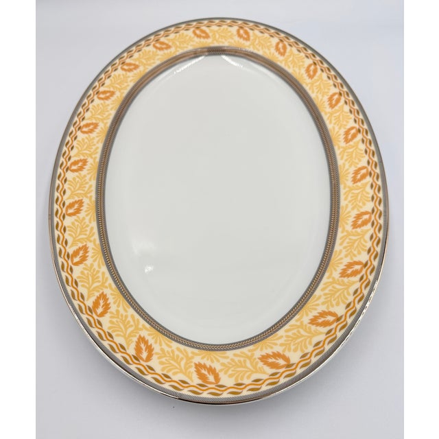 1980s 14" Oval Tray Serving Platter Thun Val St. Lambert Fine China For Sale In Palm Springs - Image 6 of 8