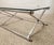 Triple X Base Chrome Glass Cocktail Table 1970s Mod For Sale - Image 4 of 12