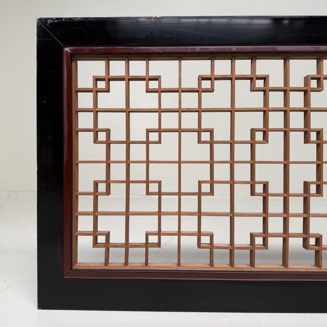 Japanese Ranma with Kumiko Lattice Serene Wall Panel, 1950s For Sale - Image 12 of 14