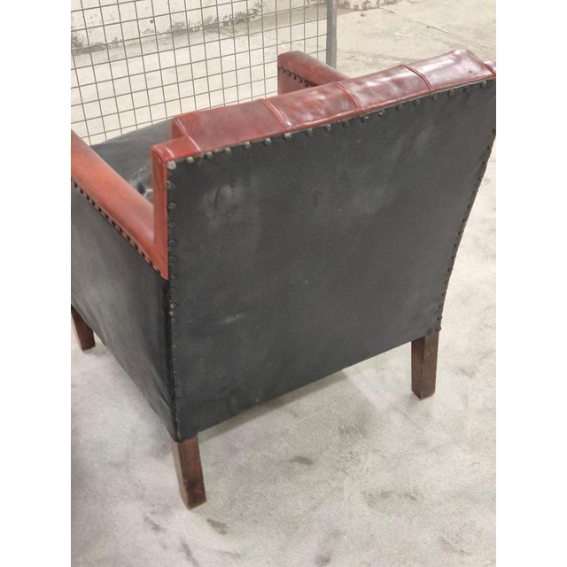 Club Chairs in Leather attributed to Otto Schultz, Sweden, 1940s, Set of 2 For Sale - Image 13 of 15
