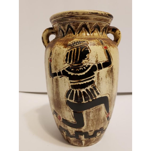 Vintage Egyptian Art Pottery Vases Motif Vase Chairish