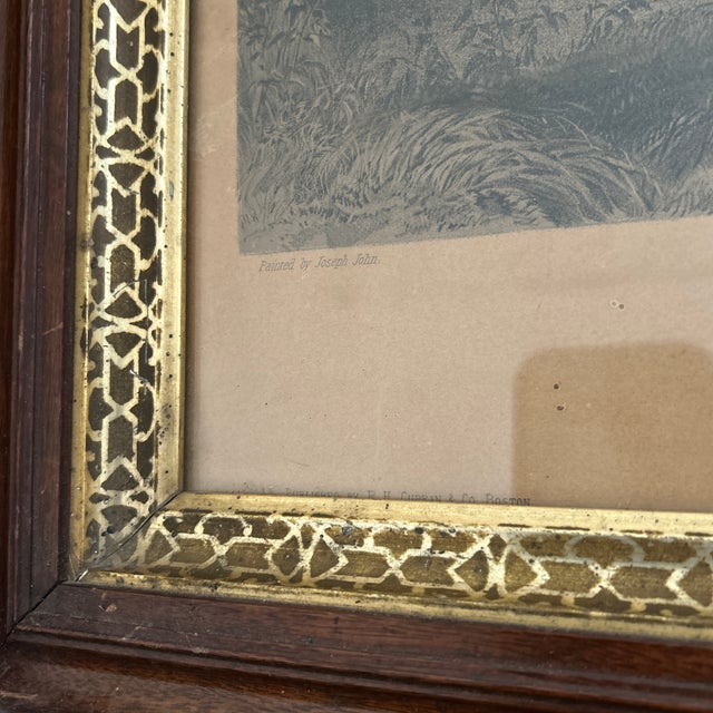 Late 19th Century 1874 Framed Lithograph “Homeward” by Joseph John For Sale - Image 5 of 8
