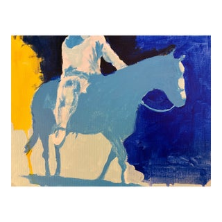 Cowboy in Blue Painting by Joseph Christy For Sale
