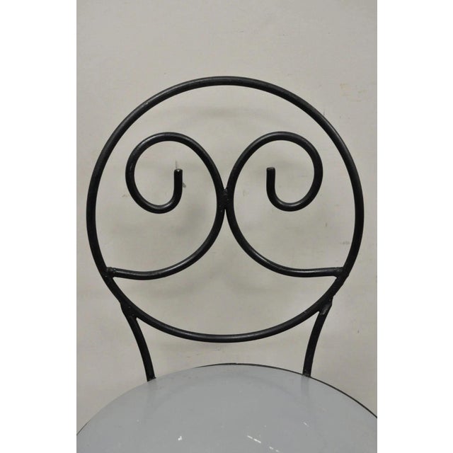 Mid 20th Century Mid 20th Century Modern Arthur Umanoff Style Wrought Iron Swivel Counter Bar Stool Pair For Sale - Image 5 of 12