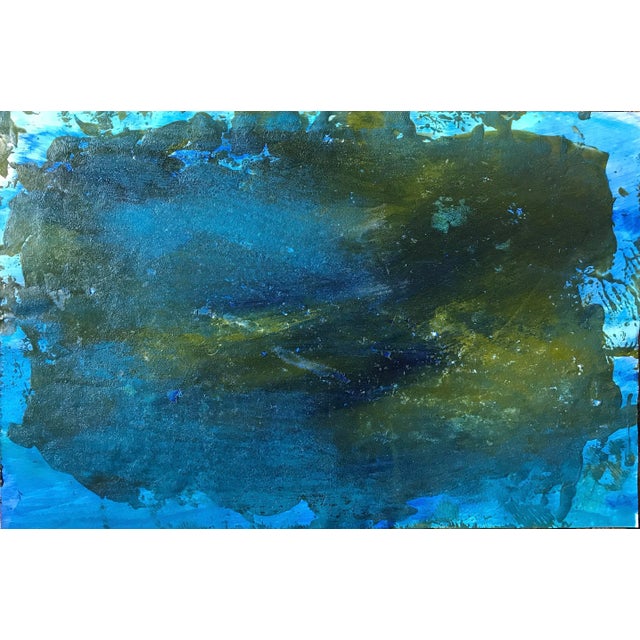 Late 20th Century Patricia Zippin "Pond Water 3" 1980s Mixed Media 20"x 14.5", For Sale - Image 5 of 5