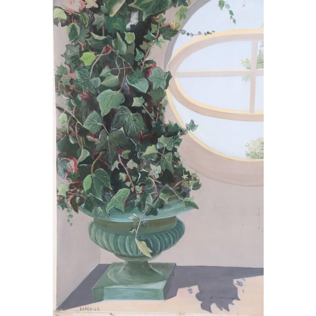 I. Grenier, Panoramic Trompe l'Oeil, 20th Century, Oil Painting on Canvas For Sale - Image 4 of 12