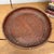 Early 20th Century Red Brown Woven Bamboo Tray Basket with Tall Handle For Sale - Image 5 of 8