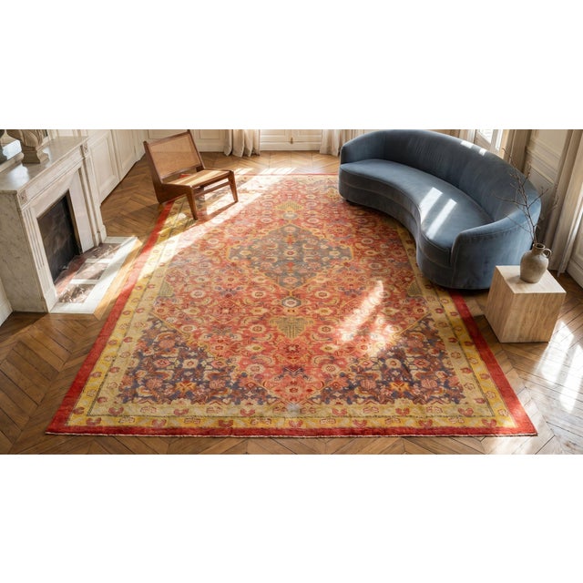 Early 20th Century N. Indian Amritsar Carpet ( 9'6" x 16'3" - 290 x 495 ) For Sale - Image 9 of 10