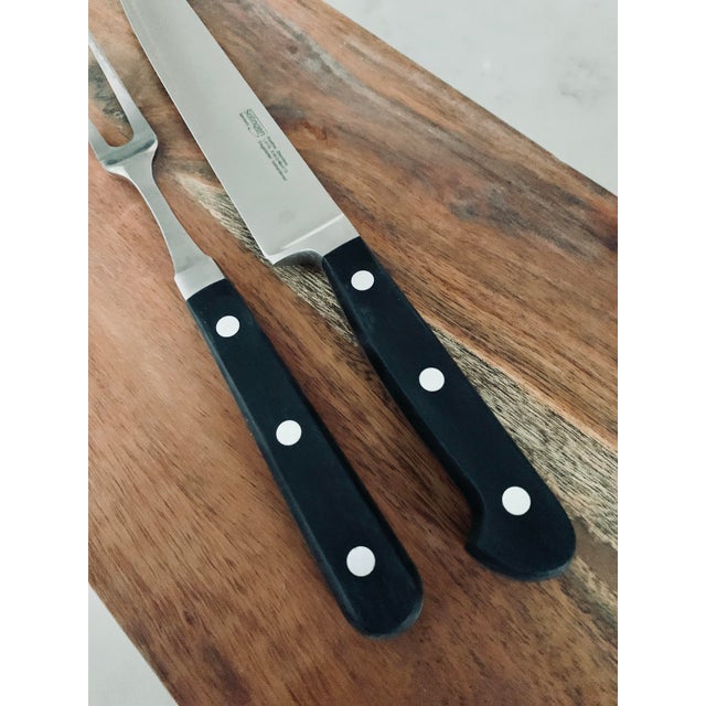Carving Knife Stainless Set by Solingen Germany Rostfrei Eisgehartet For Sale - Image 4 of 10