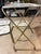 Vintage Mid-Century Modern Starburst Metal Folding Tv Trays With Rolling Stand-Set of Four For Sale - Image 12 of 13