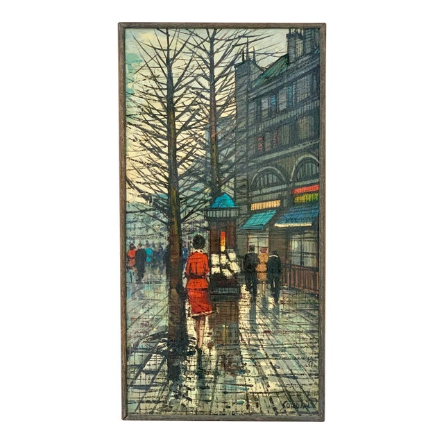 Mid-Century Paris Cityscape by Sordan For Sale