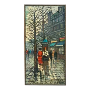Mid-Century Paris Cityscape by Sordan