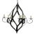 Custom Made French Country Style Iron Chandelier by Illumination Lighting Made For Sale