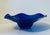 Glass 1988 Signed Brian Higer Postmodern Cobalt Blue Glass Wave Centerpiece Bowl For Sale - Image 7 of 8
