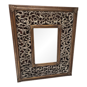 20th Century Wall or Floor Mirror Ornately Carved Gilt 6' Wood
