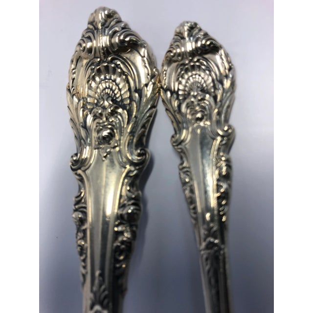 Art Deco 1930s Sr. Christopher Wallace Sterling Silver Flatware - 12 Piece Set For Sale - Image 3 of 9