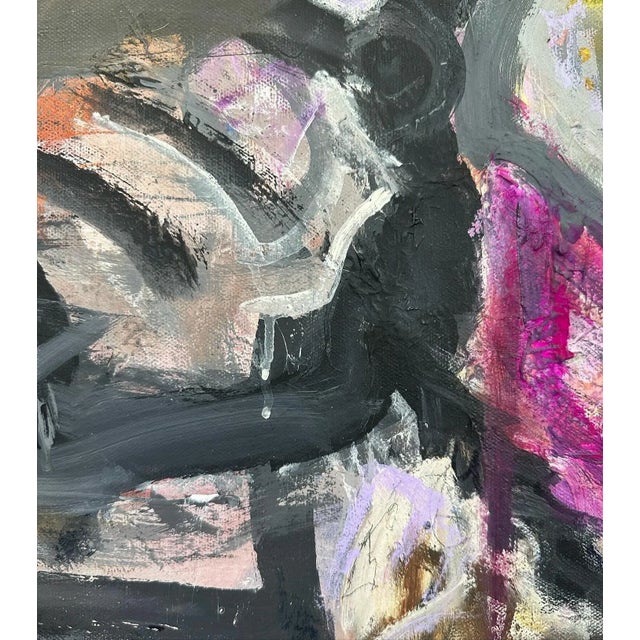 Wood Abstract Diptych Painting on Canvas For Sale - Image 7 of 11