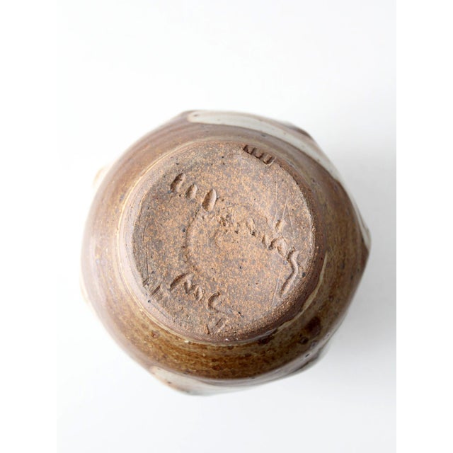 Late 20th Century Vintage Studio Pottery Vase For Sale - Image 5 of 9