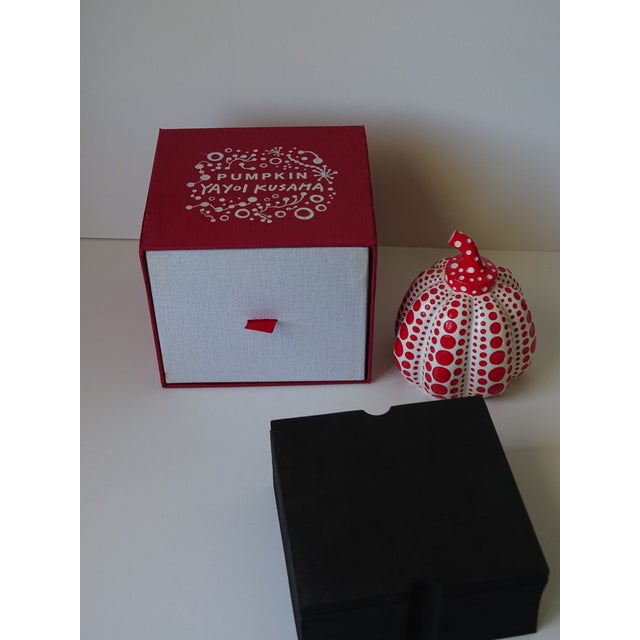Red/Black Pumpkin Sculpture by Yayoi Kusama For Sale - Image 4 of 8